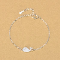 silver color marine series animal bracelets cute whale charm bracelets for women summer jewelry gifts