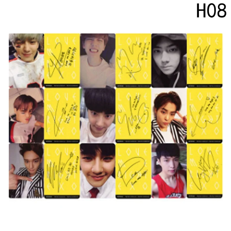 8 Youpop KPOP EXO K M точное Лото завод 3 EX'ACT альбом самодельные бумажные карты K-POP Подпись LOMO фото карта Фотокарта - Цвет: 8