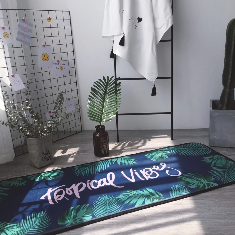 Европейский Противоскользящий кухонный коврик для ванной комнаты полиэстер