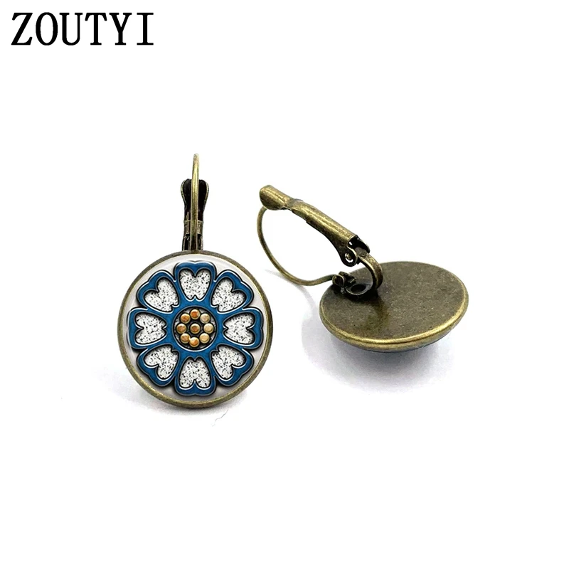 New/Charming Sho Inspired by Avatar's latest main air pattern earrings convex and concave glass ladies earrings. | Украшения и