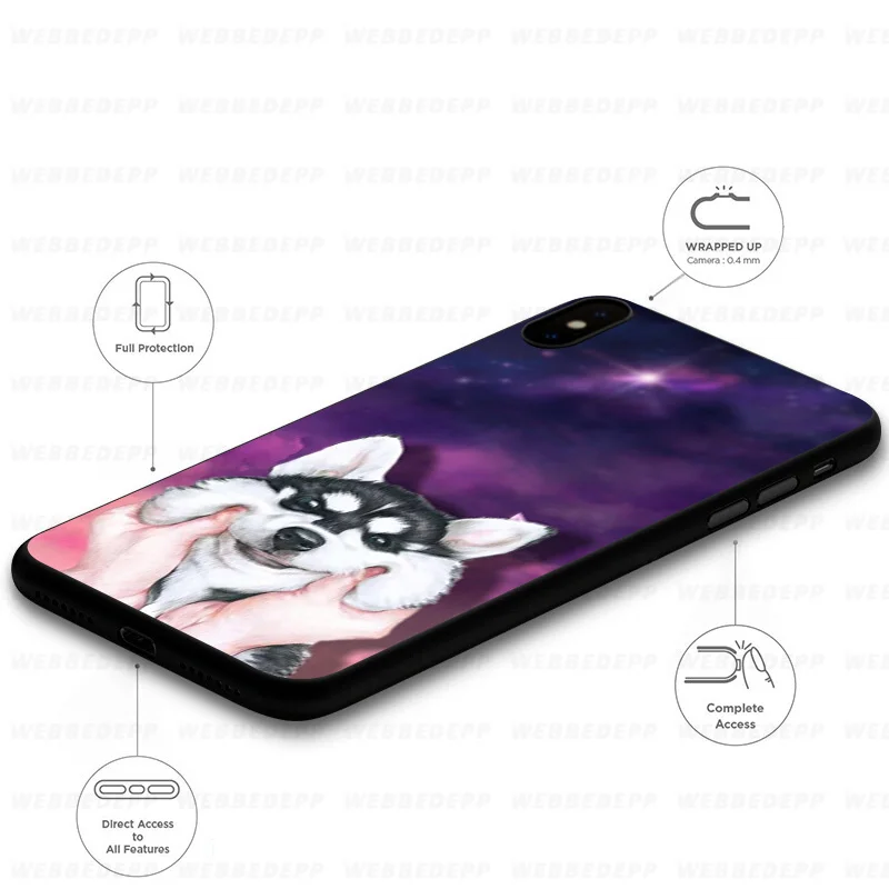 WEBBEDEPP Husky Cute Simple Wolf Soft Case for Xiaomi Mi 9T 9 8 SE 6 A1 A2 A3 Lite MiA1 MiA2 MiA3 F1 MAX 3 Mi8 CC9E CC9 |