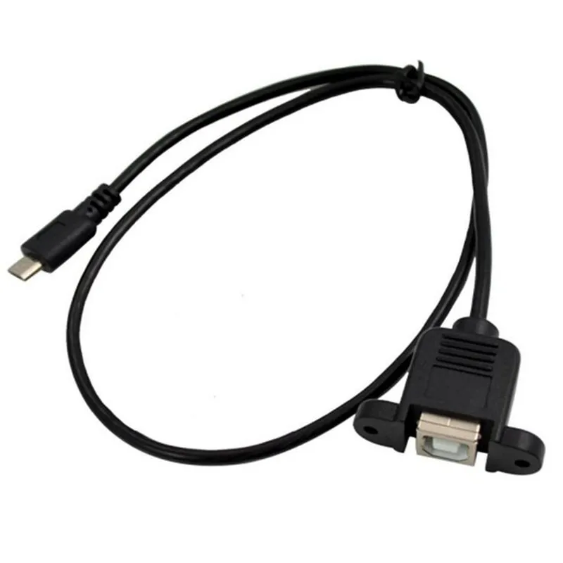 LBSC 50 см USB 2 0 B розетка для принтера Панельное крепление к Micro 5 контактный