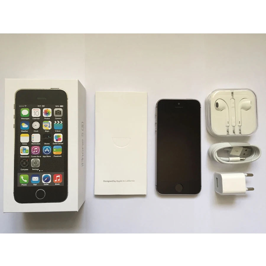 Заводской разблокированный iPhone 5S 16 Гб/32 ГБ/64 ГБ rom 8,0 МП камера 1136x640 пикселей wifi gps Bluetooth отпечаток пальца сотовый телефон