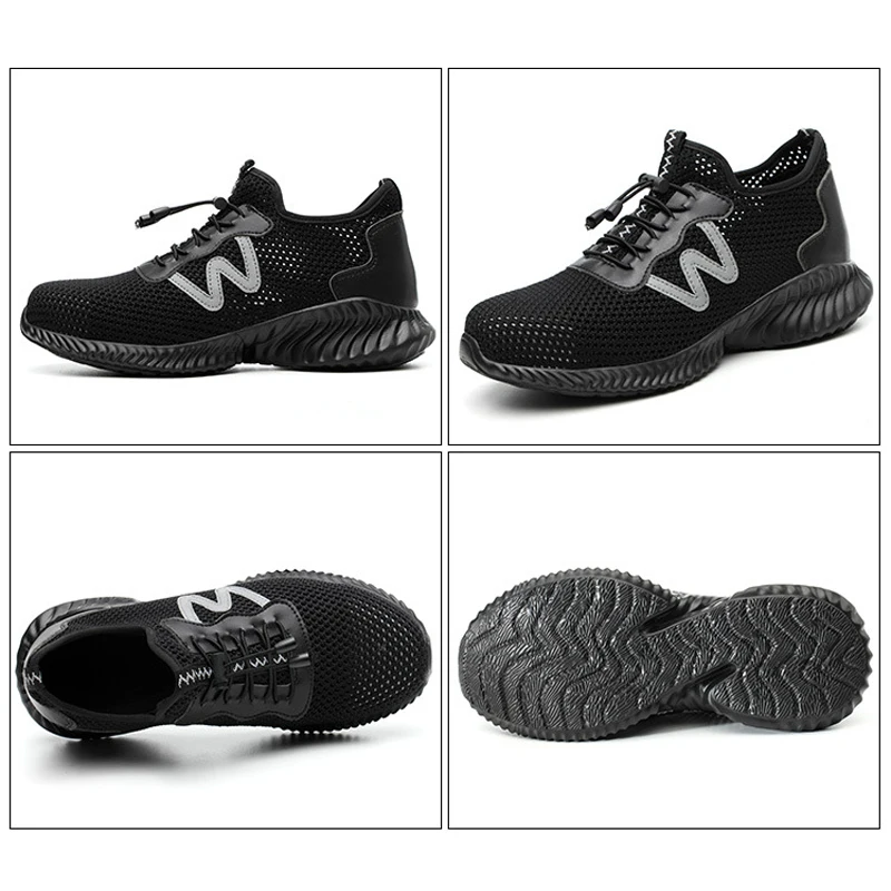 Outdoor Light Men And Women Work Shoes Steel Toe Anti-smashing anti Puncture Safety Shoes Summer Breathable Deodorant Boots