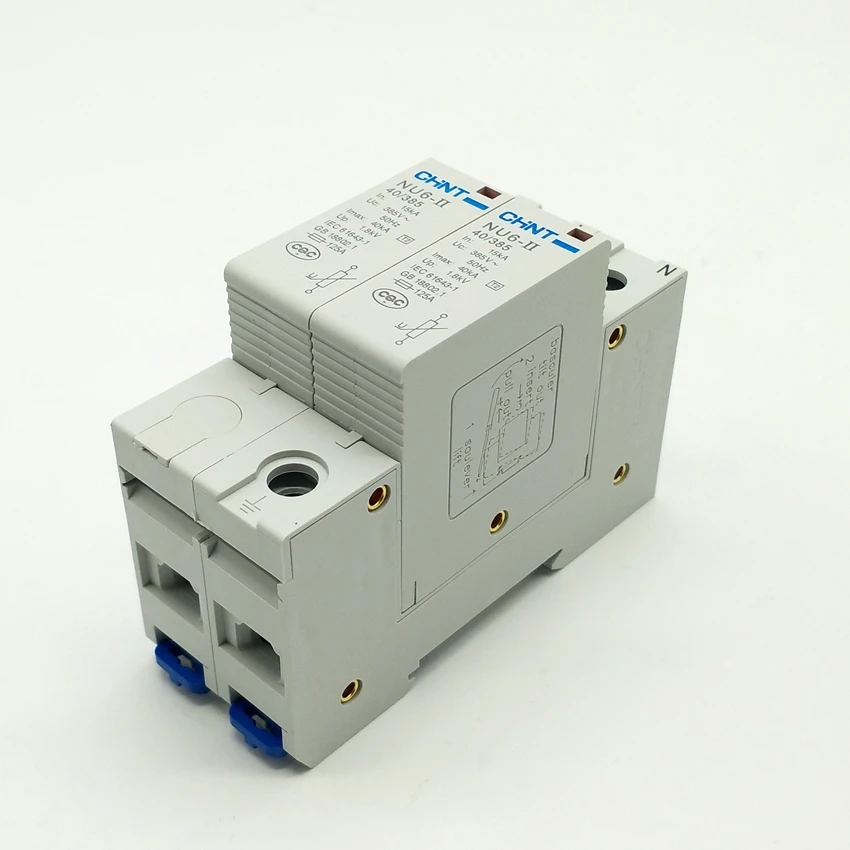 CHINT NU6 II 2P 15 40KA 275V низковольтный стабилизатор напряжения 385V