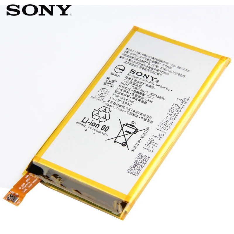 Оригинальная сменная батарея для SONY Xperia Z3 Compact Z3 mini C4 M55W D5833 D5803 SO-02G Z3 MINI LIS1561ERPC натуральная 2600 мАч