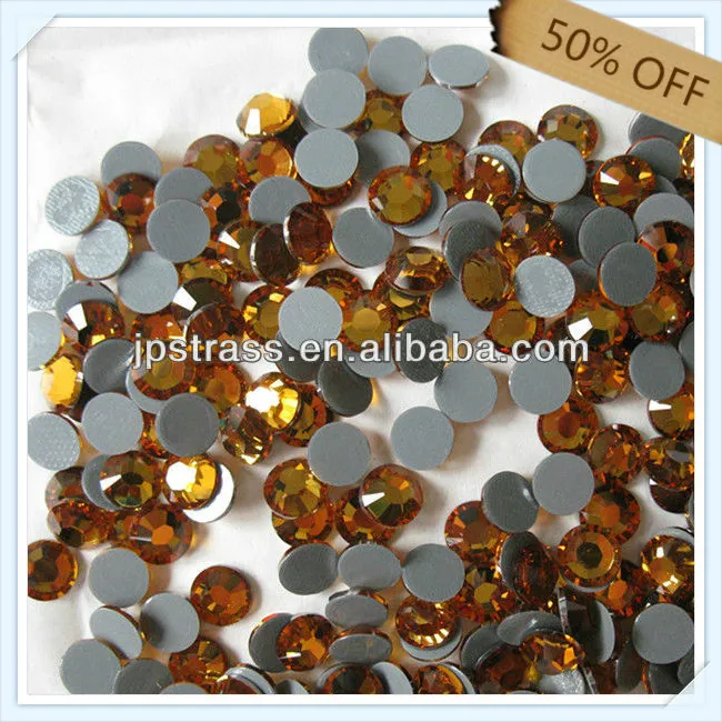 

shiny free shipping flatback with glue size ss16 4mm SMOKED TOPAZ color with 1440 pcs each pack ; diamond stone for nail art