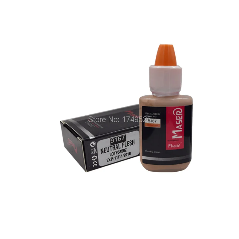 Макияж чернила татуировки 10 мл 9167 нейтральный плоть высокой интенсивности