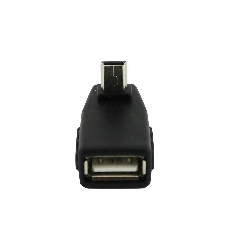 5x мини-usb 5Pin B штекер USB 2,0 Тип A Женский хост-адаптер OTG левый/правый/вверх/вниз угол черный
