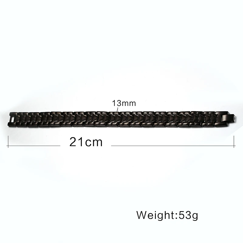 Vnox Здоровье и гигиена браслет Браслеты черный Нержавеющая сталь магнит германий