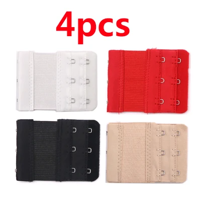 4pcs 3/4/5 шт. бюстгальтеры ремень удлинитель 3 крючка 2 ряда набор нижнего белья для женщин бюстгальтер удлиненный крючок расширители бюстгальтер аксессуары больших размеров для женщин - Цвет: 4pcs