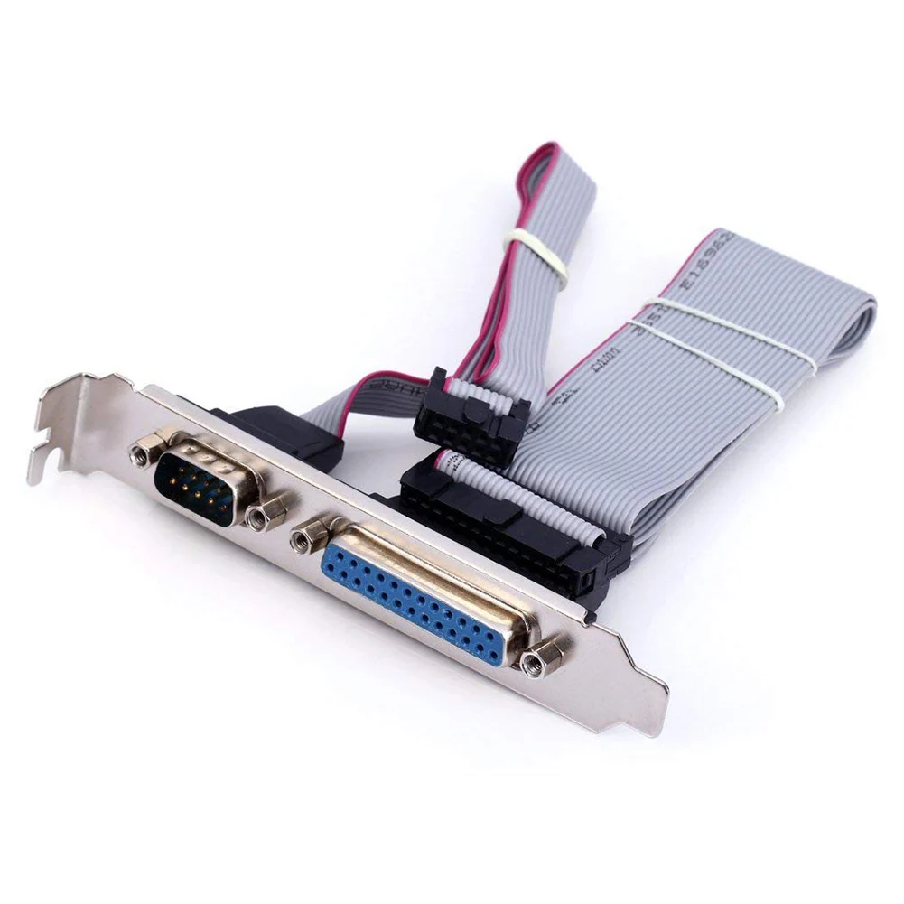 Hot TTKK 25 hole parallel port +9 pin serial expansion line / bezel (DB25 DB9) Motherboard printer interface LPT |