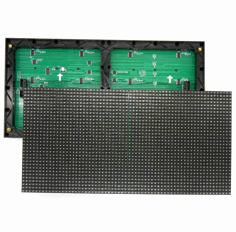 Внутренний SMD F3.75 двухцветный дисплей модуль 304*152 мм 64*32 пикселей hub08 порт p4.75 RG для