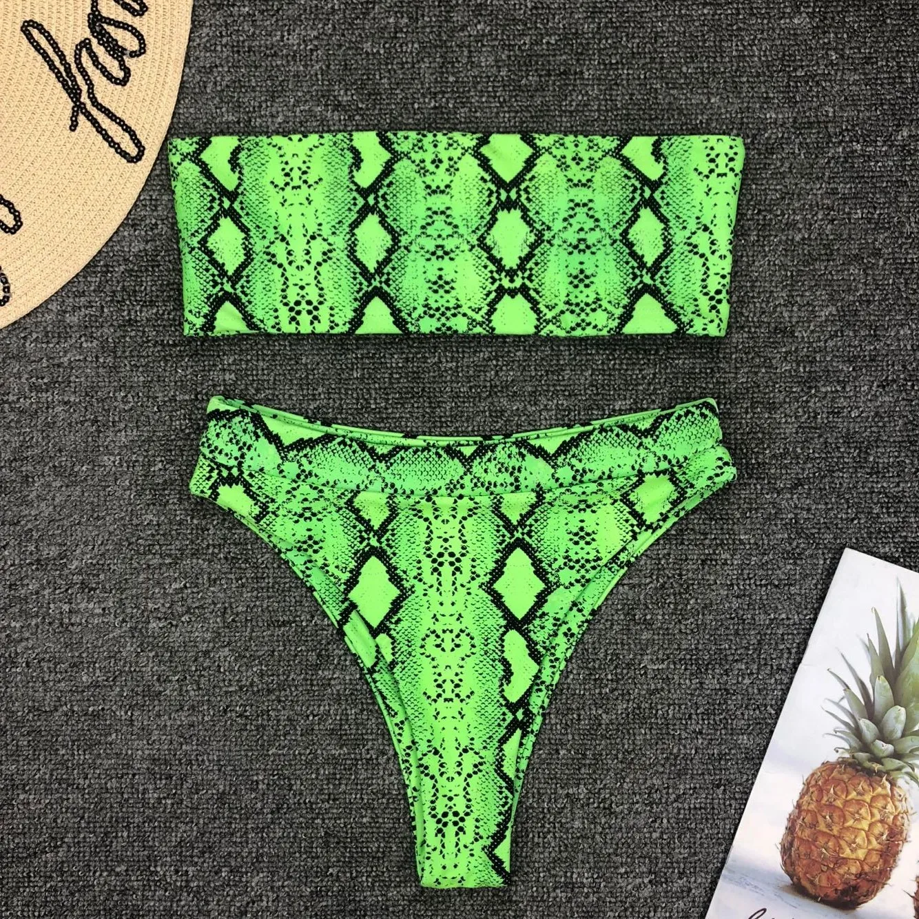 Женский купальник бикини Feminino 2019 сексуальные купальники змеиной расцветки Stroje