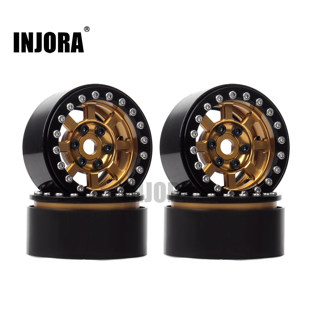 INJORA 4 шт. металлический сплав 1 9 обод колеса Beadlock Ступица для 1/10 RC Гусеничный