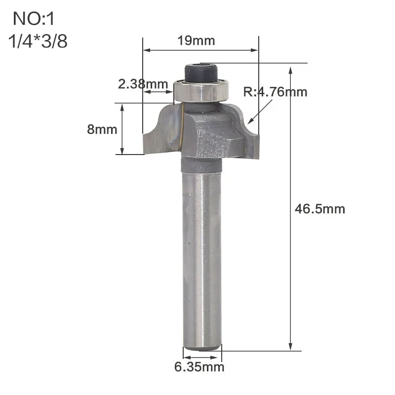 1 шт. 1/4 &quot1/2&quot хвостовик Roman Ogee окантовка и литье древесины фрезы с верхним