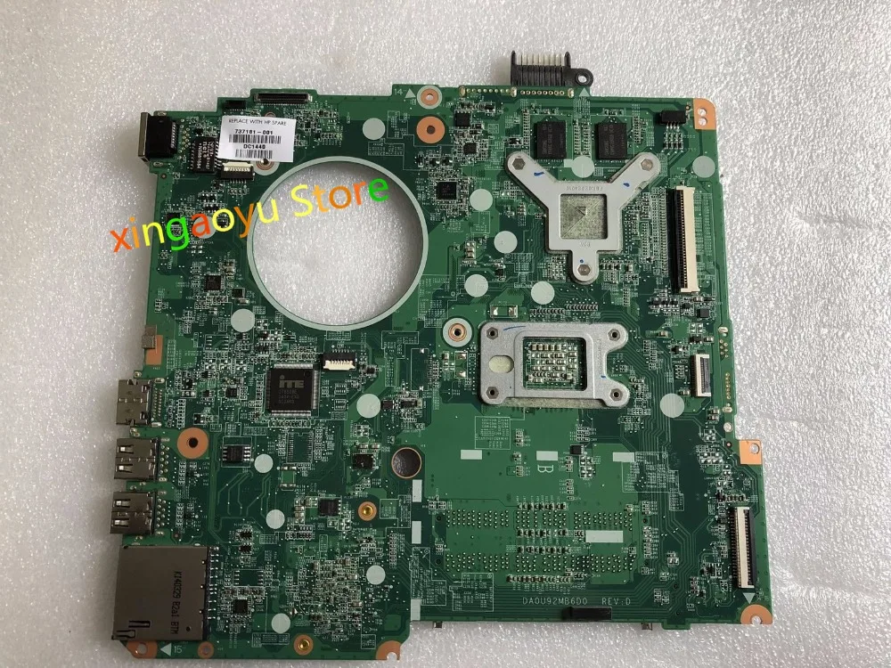 Материнская плата для ноутбука HP Pavilion 15-N 15Z 15-n037so 15-n002la 734824-501 734824-001 DA0U92MB6D0