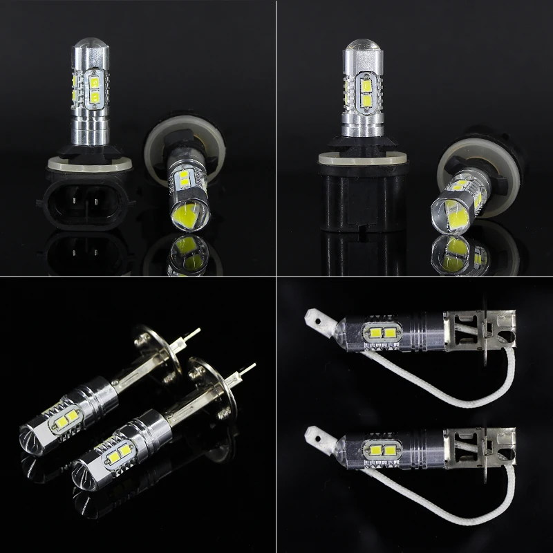 Светодиодсветодиодный лампы SAARMAT 2 * Led H1 H3 H3C H27 880 881 PW24W PWY24W для стайлинга