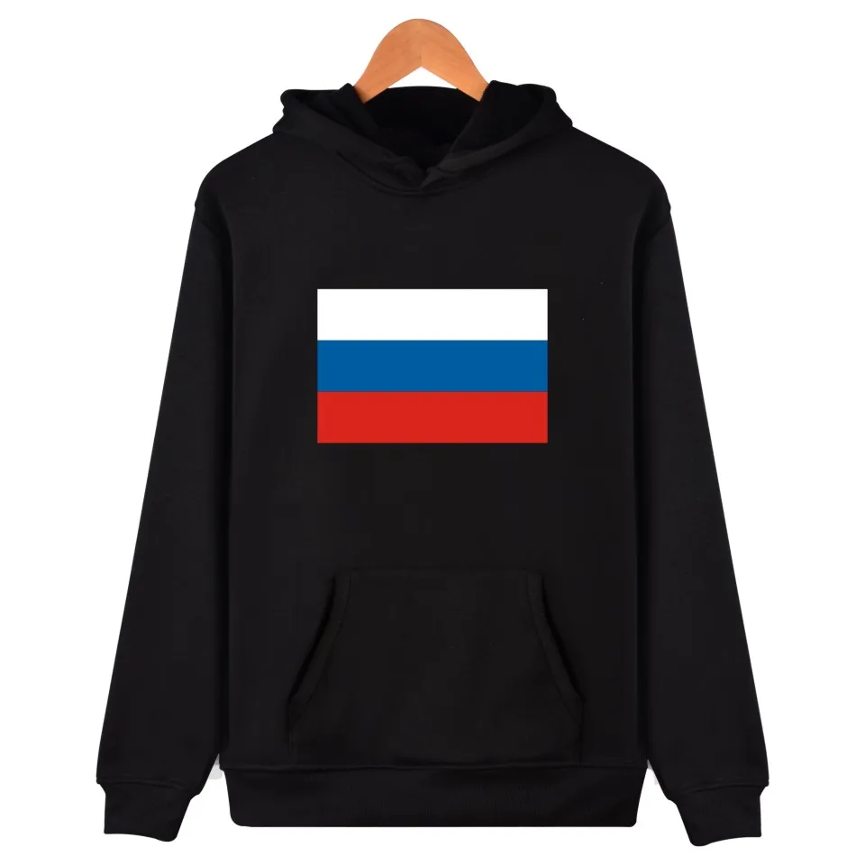 Толстовки с капюшоном флаг России мужская и женская зимняя одежда хлопковые