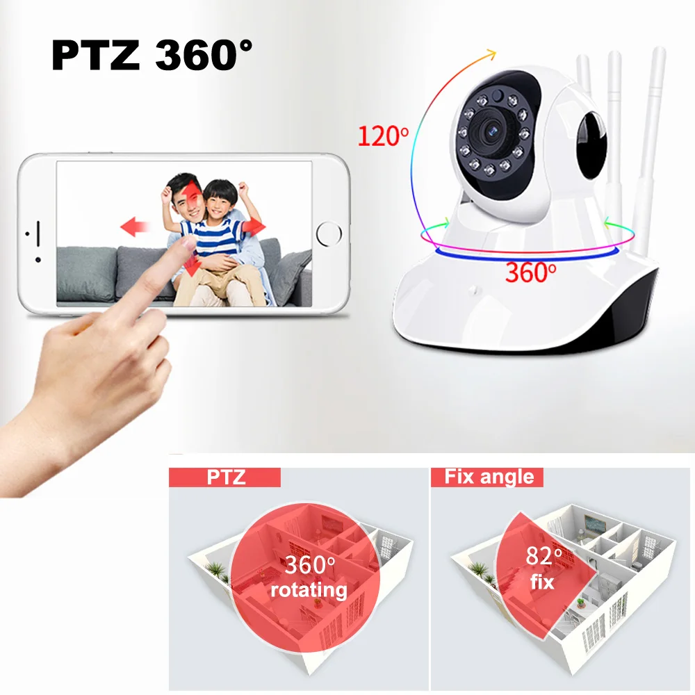 Беспроводная IP-камера видеонаблюдения Full HD 1080P 2 МП | Безопасность и защита