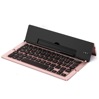 pink Basix Bluetooth складная беспроводная сенсорная клавиатура складная мини-клавиатура для IOS/Android/Windows ipad планшет клавиатура - Цвет: pink