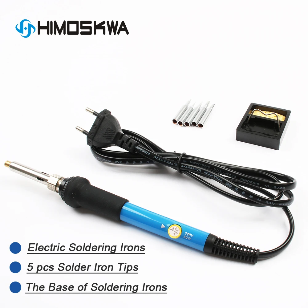 Электрический паяльник с регулируемой температурой 60 Вт ЕС США мини ручка