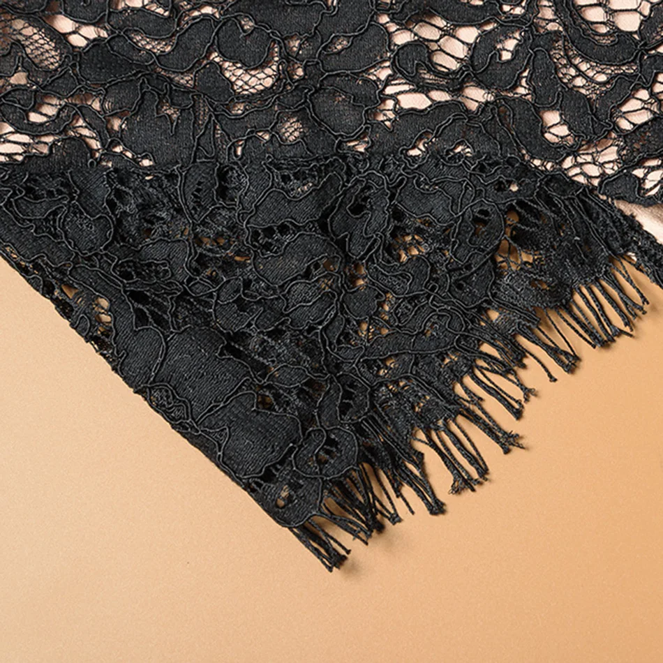 A810 Одно Плечо Сторона Сплит черный кружевное платье|lace dress|black lace dressone shoulder |