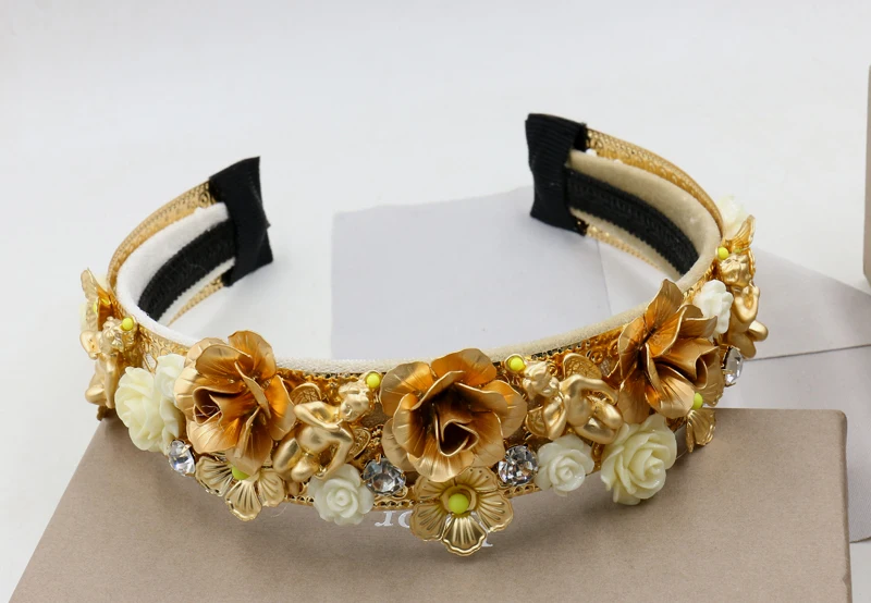 Мода в стиле барокко дворец зажим для волос Стразы ретро с украшением виде