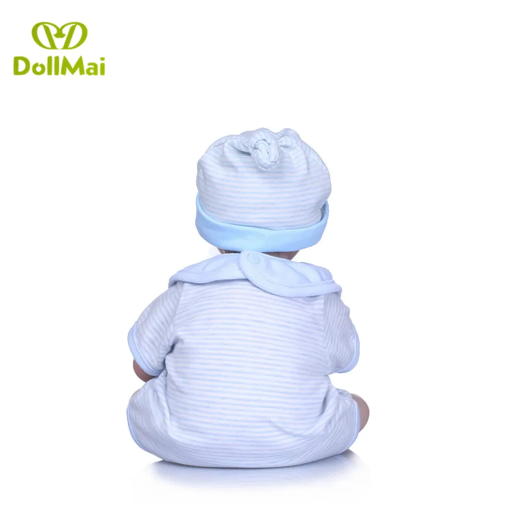 Кукла reborn для мальчиков Kawaii 40 см силиконовая кукла с голубой собачкой бутылочка