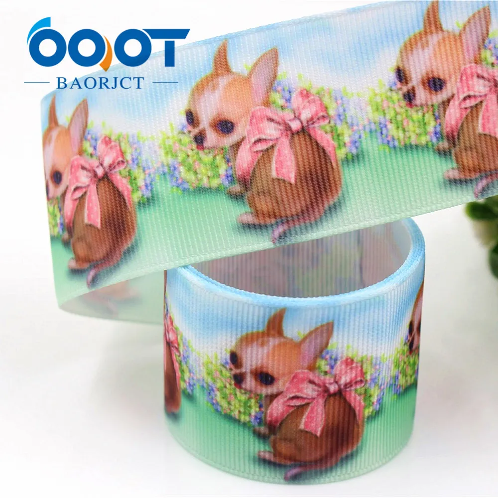 OOOT BAORJCT I-19411-927 1-1/2 дюйма 10 ярдов термопечать с животными ленты из корсажа шапка