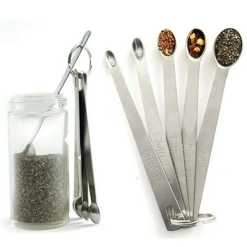 

5PCS/Set Steel Measuring Spoons Cup baking utensils Mini Size Coffee Spoon Kitchen Baking Tools set