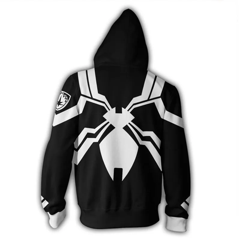 Новинка свитер на молнии с 3D принтом Venom толстовка капюшоном кардиган