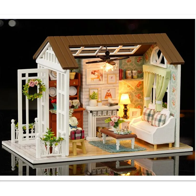 Миниатюрный деревянный 3D-Пазл Happy Times Кукольный дом миниатюры мебель детская
