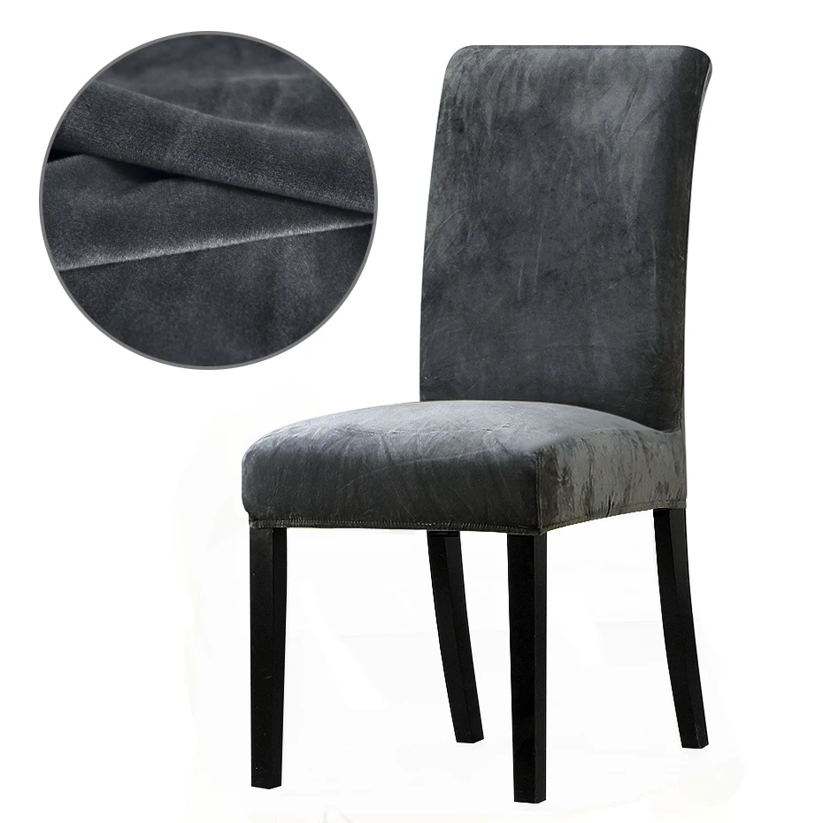 Velvet fabric Chair Cover Washable Removable Big Elastic Seat Arm Covers Slipcovers Stretch Chair Covers For Banquet Office