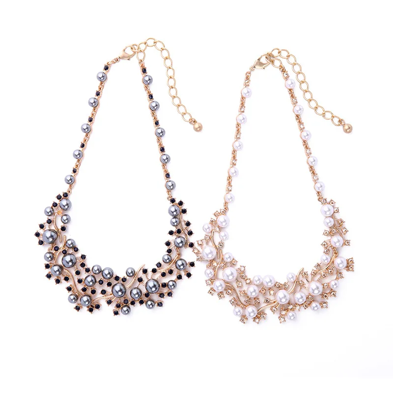 Luxury New Series 2019 Noble elegant Pearl Flower boughs lady's banquet Necklace For Women Gem Gifts Wedding | Украшения и