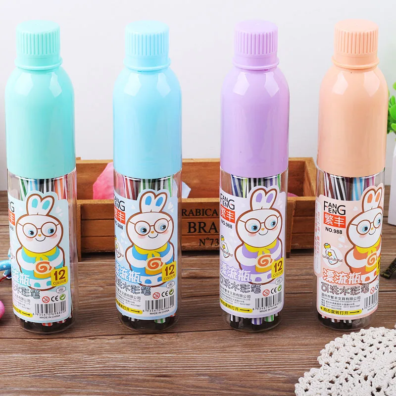 Художественная школа Supplie канцелярские 12 штук в упаковке Kawaii фломастеры Цветной