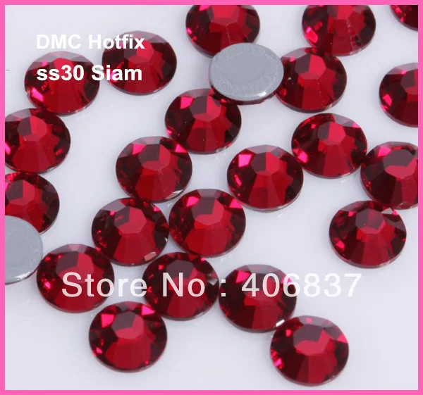 Бесплатная доставка! 288 шт./лот ss30 (6 3 6 5 мм) Высокое качество DMC Siam Стразы/стразы
