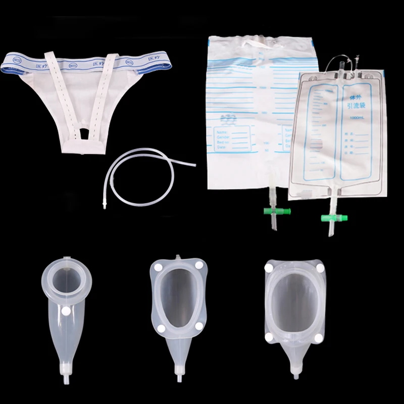 

Man Women Old Man Urine Collector Hypo-allergenic Silicone Adult Urinal With Catheter Bags 1000ml 2000ml Clinic Drainage Bag