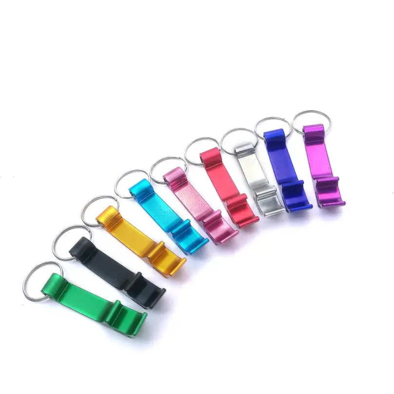 

Portable Beer Bottle Opener Keyrings Keychains Metal Key Fob Beer Beverage Openers Kitchen Tools LX6859