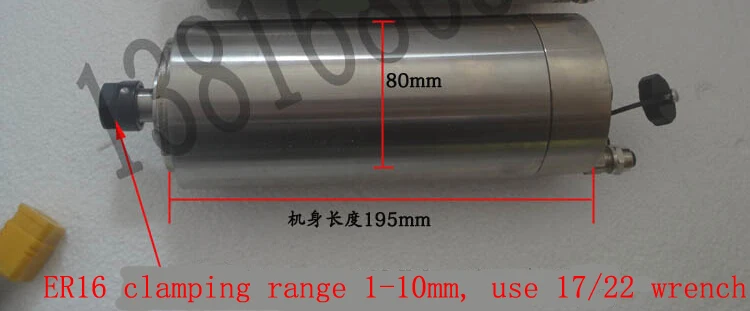 Двигатель шпинделя гравировального станка шпиндель с водяным охлаждением