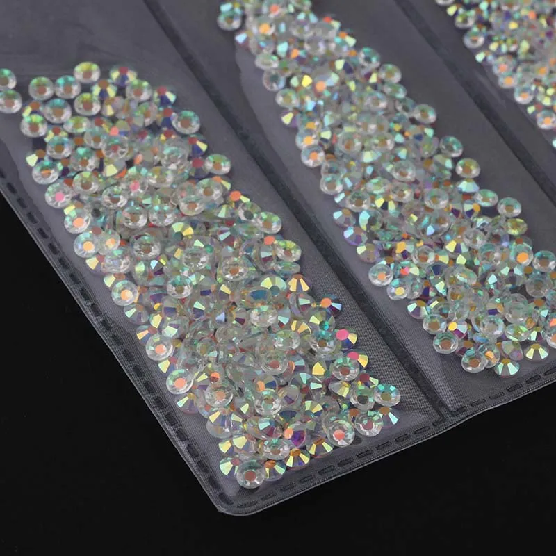 

SS3-SS10 About 1728Pcs Nail Art Rhinestone Non Hotfix Flatback Glue On Rhinestones For DIY Nail Art Jewelry