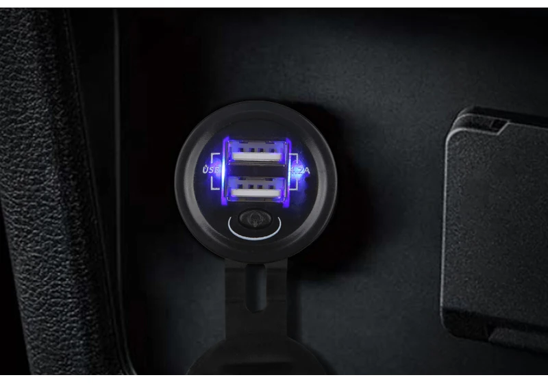 Быстрая зарядка 5 в 4.2A в машину с USB, туманный распылитель, Зарядное устройство с вкл/выключатель 12 V-24 V для автомобилей мотоциклов, лодок, грузовиков, 2.1A Зарядное устройство для смартфонов