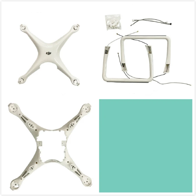 Phantom 4 Шасси Корпус Верхняя Нижняя оболочка для DJI Phontom 4 запчасти для ремонта жилья - Цвет: One Set
