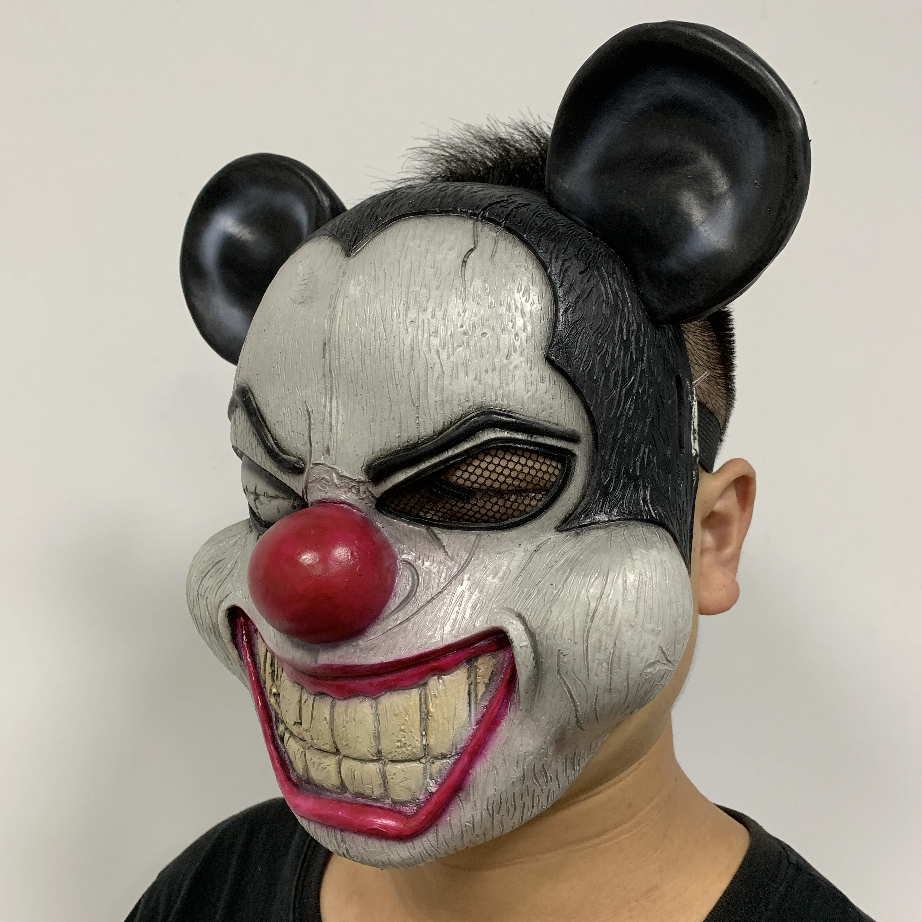 Face Licking Mouse Fox Full Face Mask Halloween Party Large Show Mask Headdress Halloween Cartoon Mask