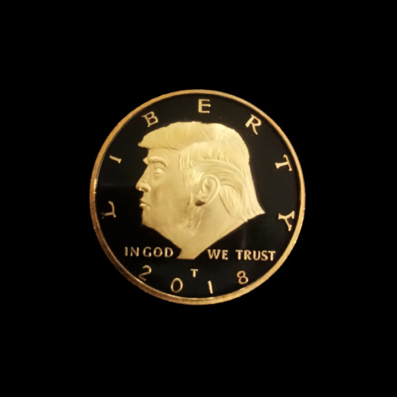 Американская двойная позолоченная монета Дональда Трампа 40 мм США президент