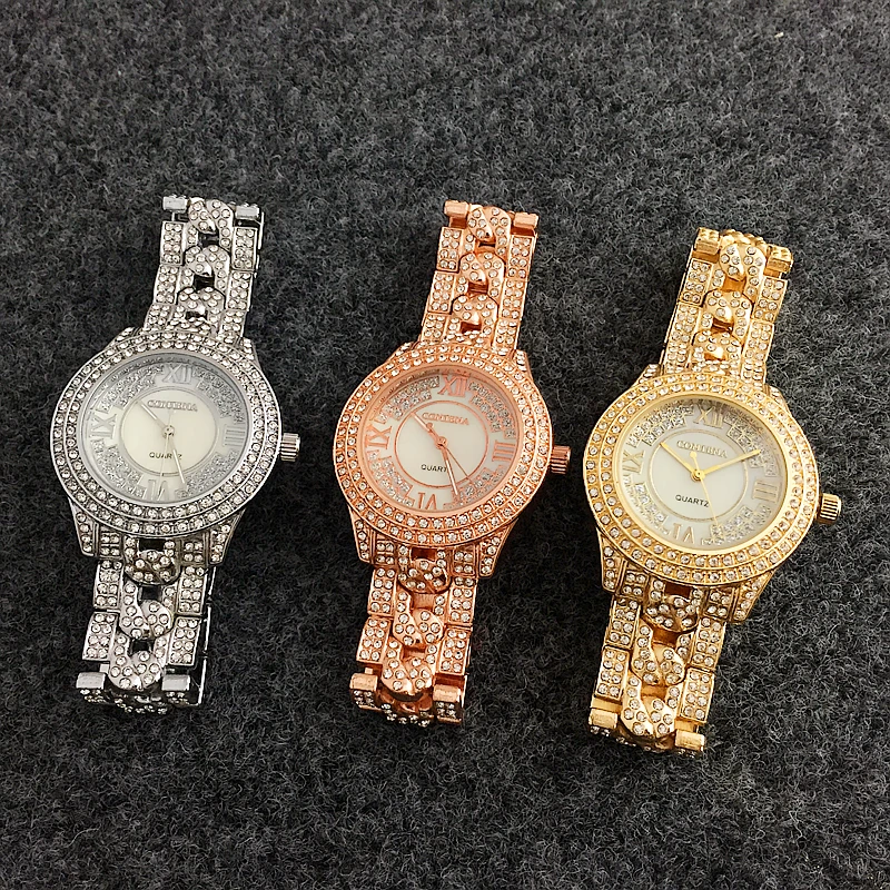 Женские часы с браслетом блестящие стразы