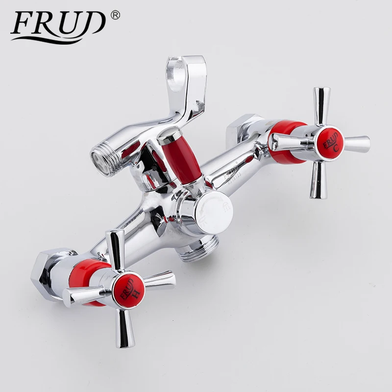 FRUD смеситель для ванны красный душа ванной комнаты настенный кран раковины
