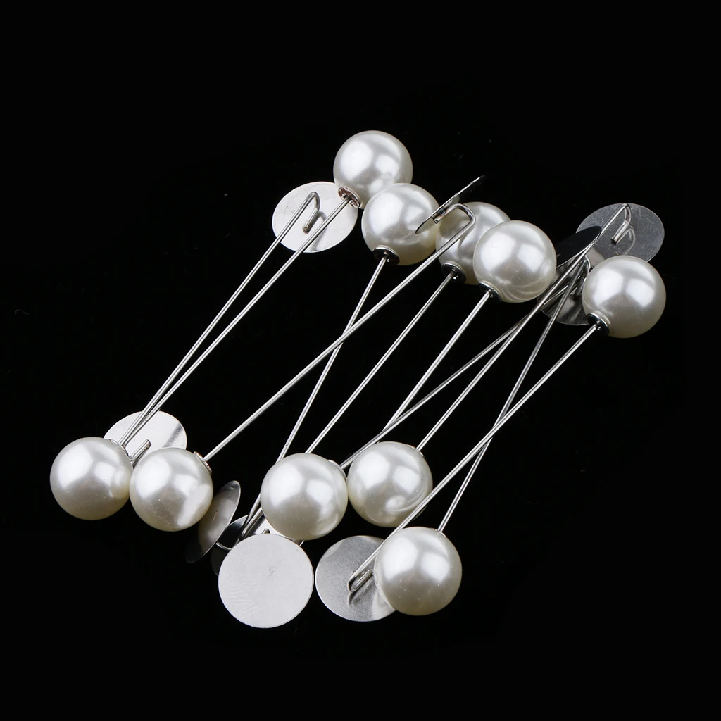 MagiDeal 20Pcs Blank Tray Glue On Pad Lapel Stick Pin DIY Boutonniere Pins | Украшения и аксессуары
