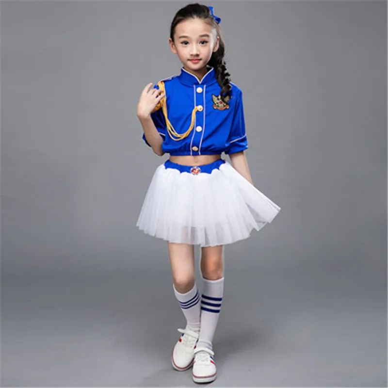 

Children's Cheerleading Costumes Boys Girls 2018 New Jazz Hip Hop Dance Ala Opera Club Party Stage Performing Costume Set