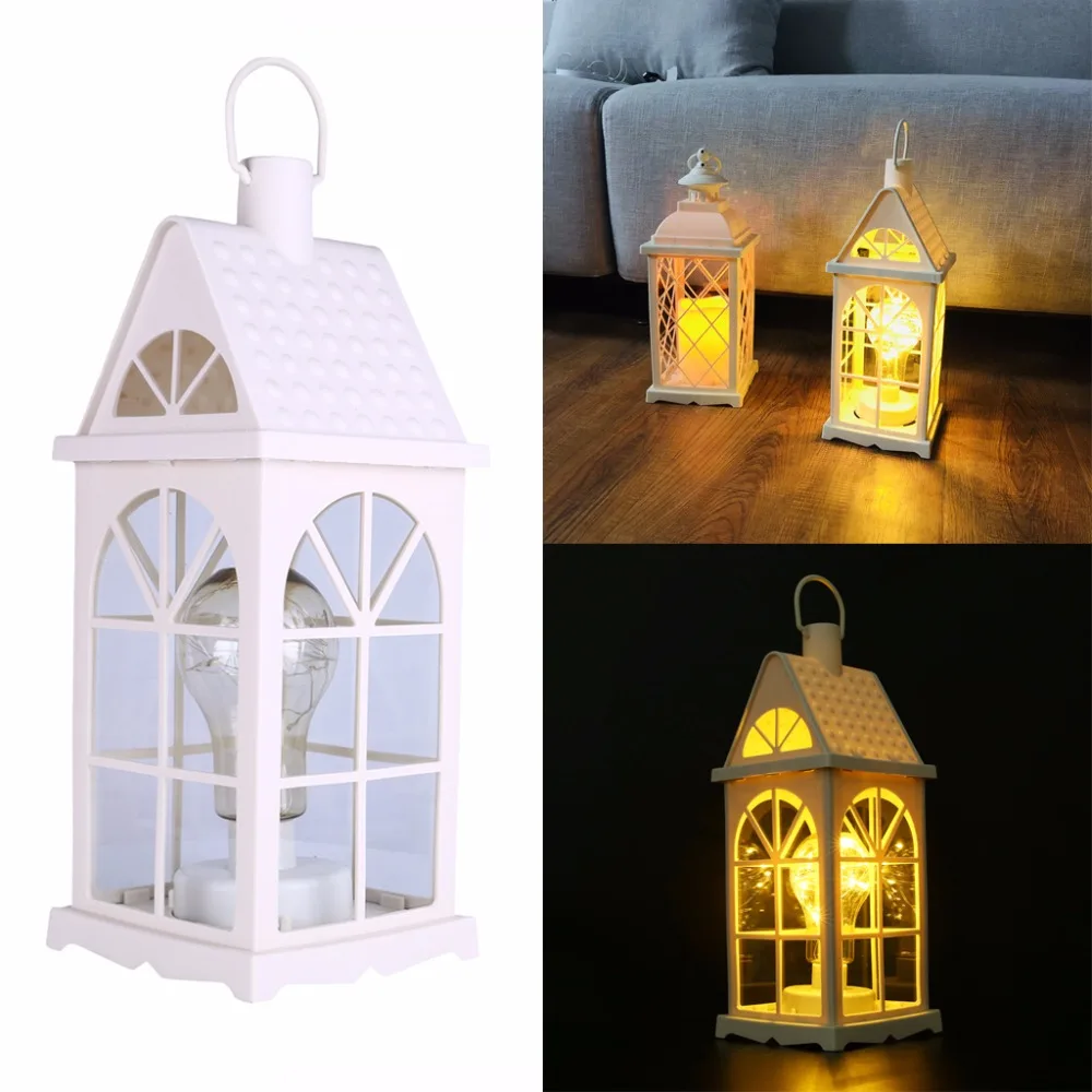 Europe 14&quot Tall Decorative Bulb Lantern 10-LED Copper Wire String Light Hanging Lamp For Courtyard | Лампы и освещение